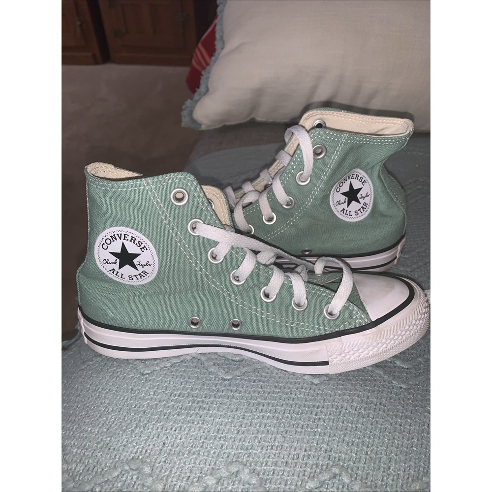 Womens Converse Chuck Taylor All Star High Top Sneaker 5.5 Mint Green VG